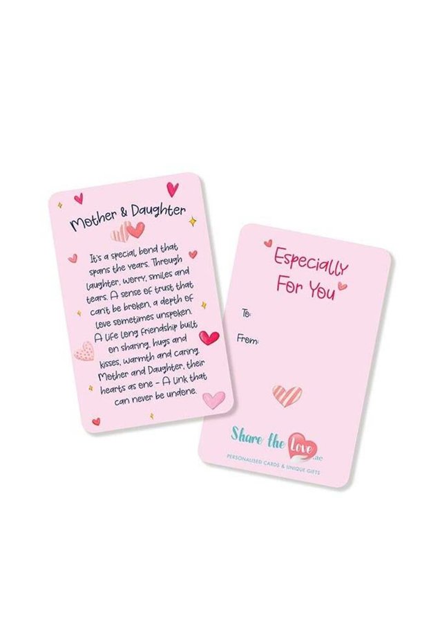 Pink Greeting Cards Mother Daughter