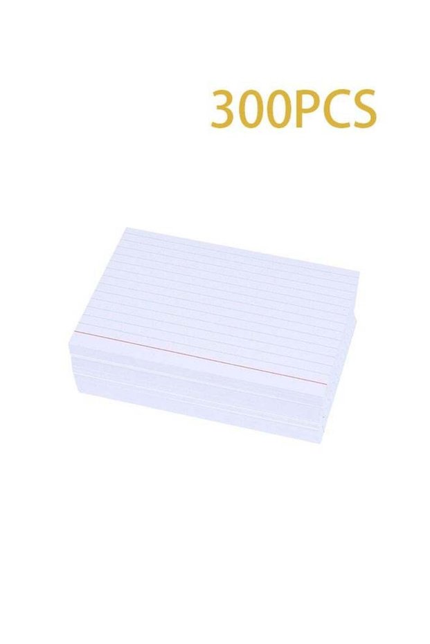 Ruled index card, 300 Pack White Lined Record Cards for Office School Note making, List Making, Rev