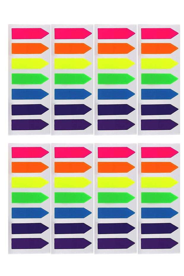 1400-Piece Arrow Page Marker Index Tabs Multicolour