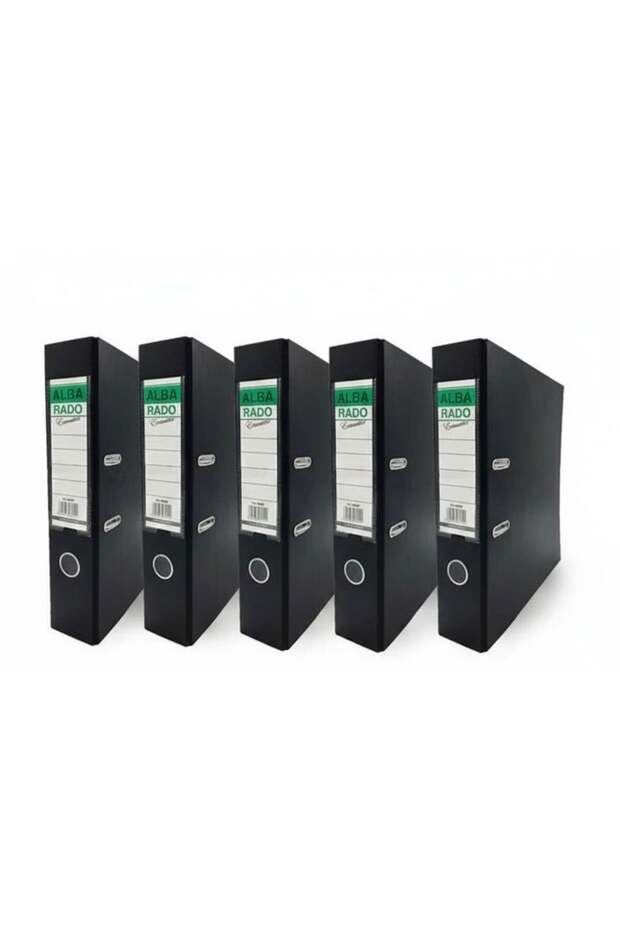 Alba Rado Box File, Pack of 5, Foolscap (F/C) Size, 8 cm (3") Broad Spine, Durable Hard Board with
