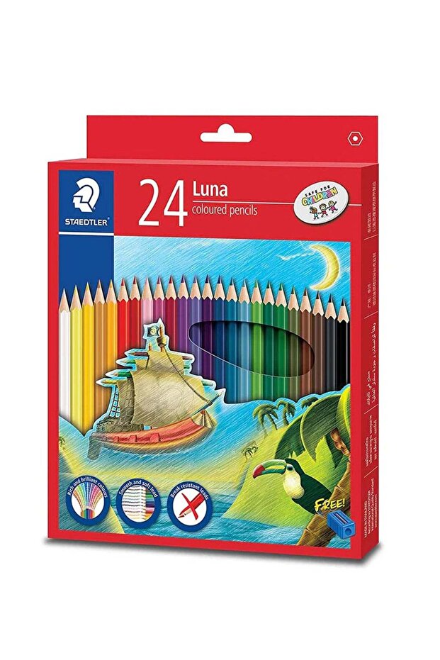 24-Piece Luna Colour Pencils Multicolour