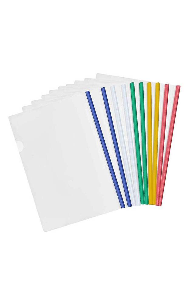 Sliding Bar A4 File Mix Color (PACK OF 10 PCS)