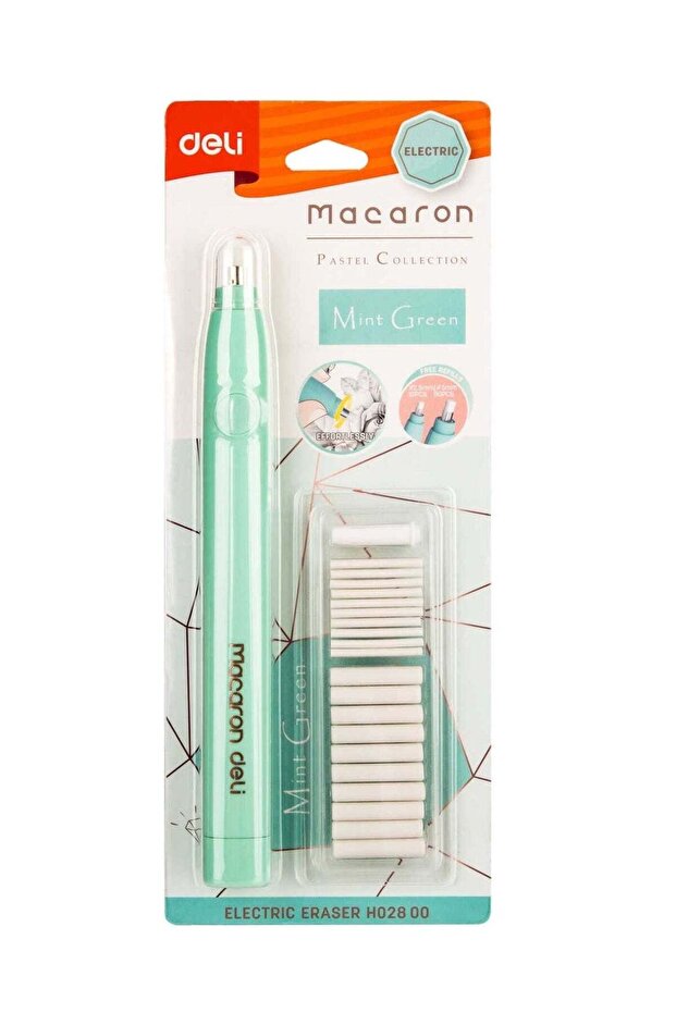 Deli Macaron Electric Eraser Assorted Colours