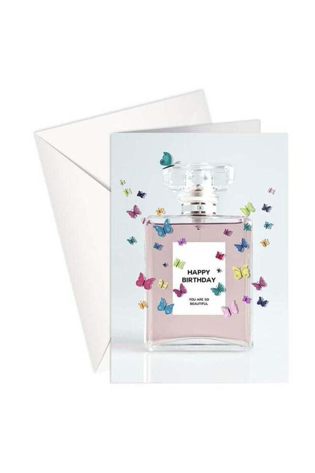 Happy Birthday Butterfly Perfume Card – Beautiful Wishes