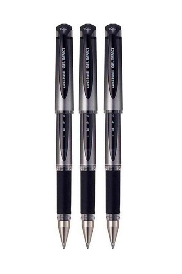 Uni Ball Gel Impact Rollerball Pens - Pack of 3