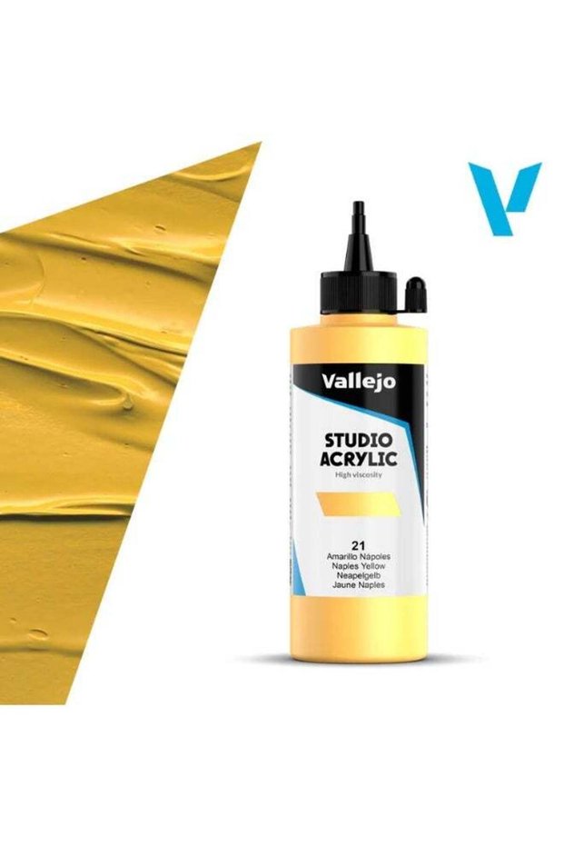 Professional Acrylic Paint for Artists & Studios – Naples Yellow (Hue), High Pigment, Smooth Covera