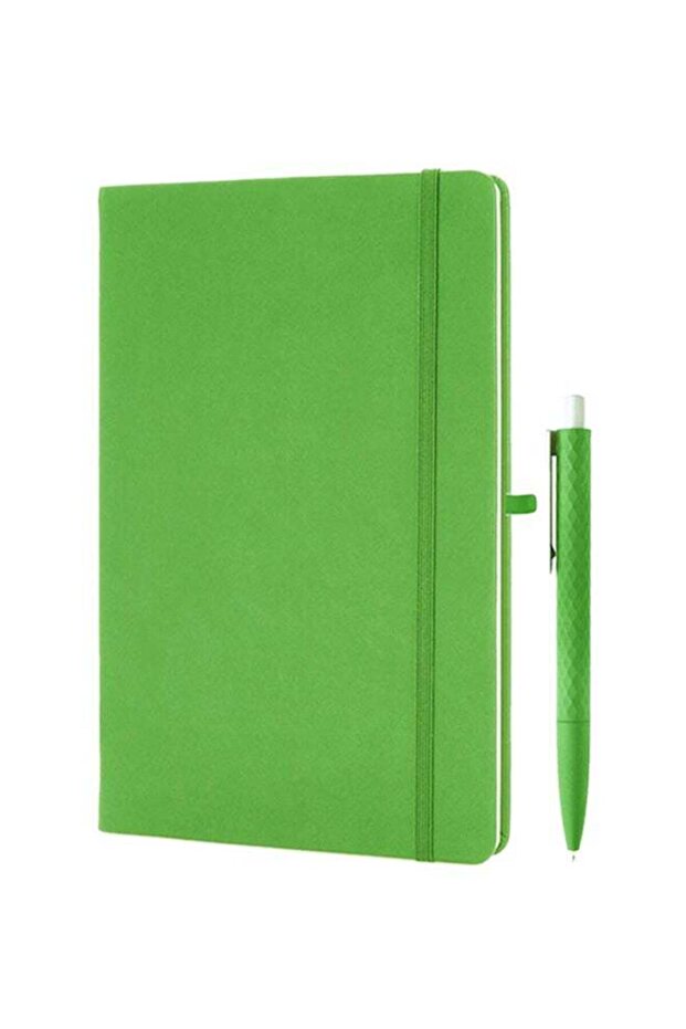 A5 Notebook With Pen Set Green