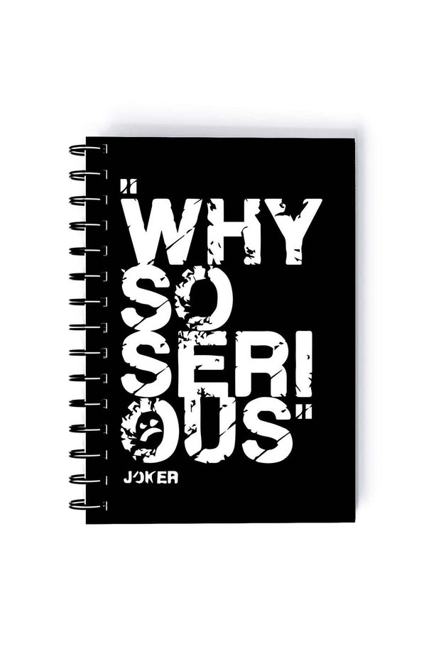 Spiral A4 Notebook Joker Comic Book Series Neon Aesthetic Why So Serious