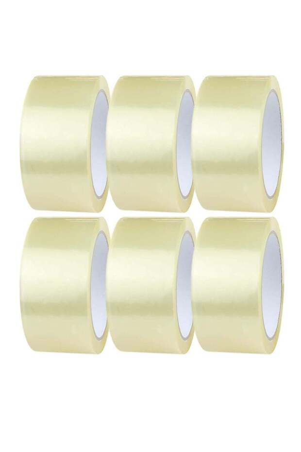 Clear Packing Tape Roll 2 Inch x 100 Yards (Pack of 6) | Heavy Duty BOPP Packaging Tape for Carton