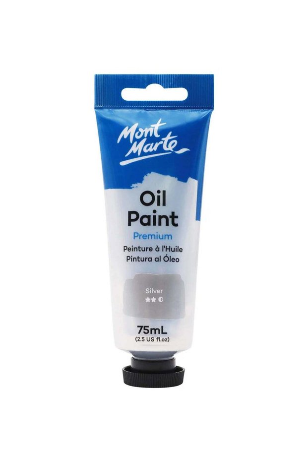 Premium Oil Paint 75ml Content Silver