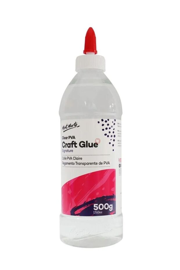 Signature Clear PVA Craft Glue 500g With Nozzle Applicator