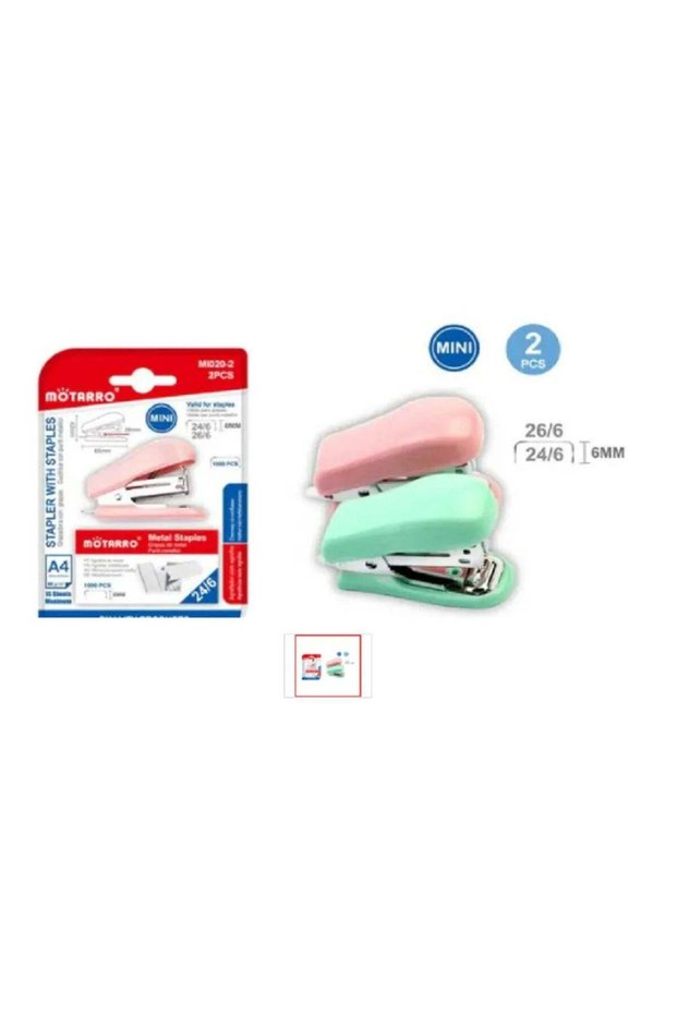 MOTARRO Mini Stapler MI020-2 – Compact Desktop Stapler for Office, School & Home – Includes Staples