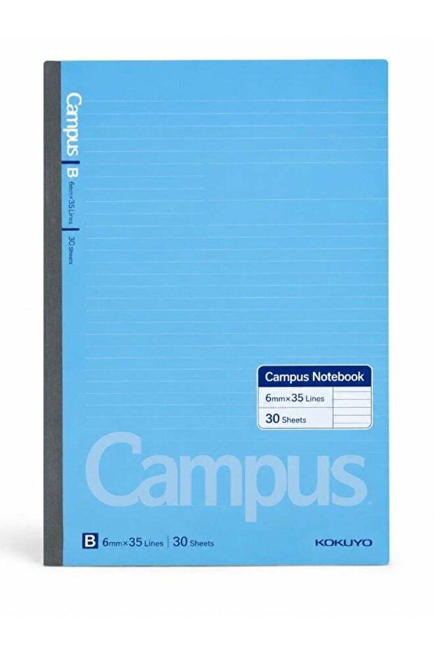 KOKUYO Campus Dot-Ruled Notebook B Ruling No-3BT / No-3BTN, Semi-B5, 6 mm B ruling, 30 sheets, Whit