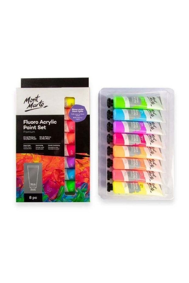 Mont Marte Acrylic Colour Primary Paint Set, 6 x 36ml