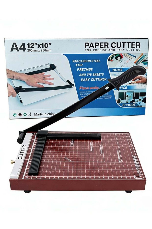 A4 Paper Cutter Paper Guillotine Cutter Cut Cardboard 12x10inch Heavy-duty Metal Base for School,Ho