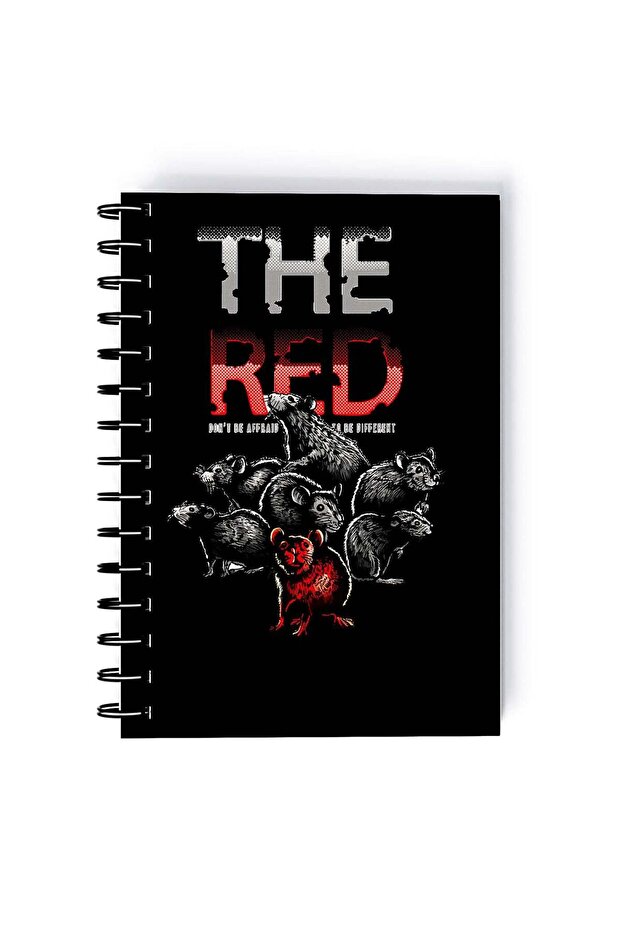 The Red Attack Rectangle Spiral A5 Notebook Multicolour