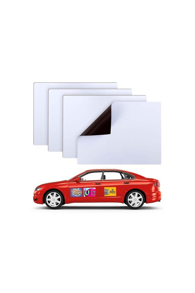 Rewritable Magnetic Message Writing Board, Blank Magnetic Car Signs, Rounded Corners Blank Car Magn