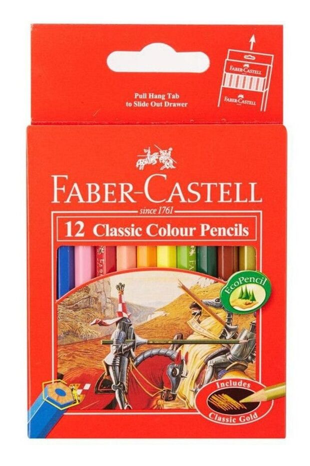 Faber-Castell Classic Colour Pencils Half Length 12 Pack