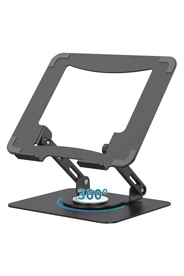 Laptop Stand with 360° Rotating Base, Ergonomic Computer Riser for Desk, Adjustable Height Multi-An