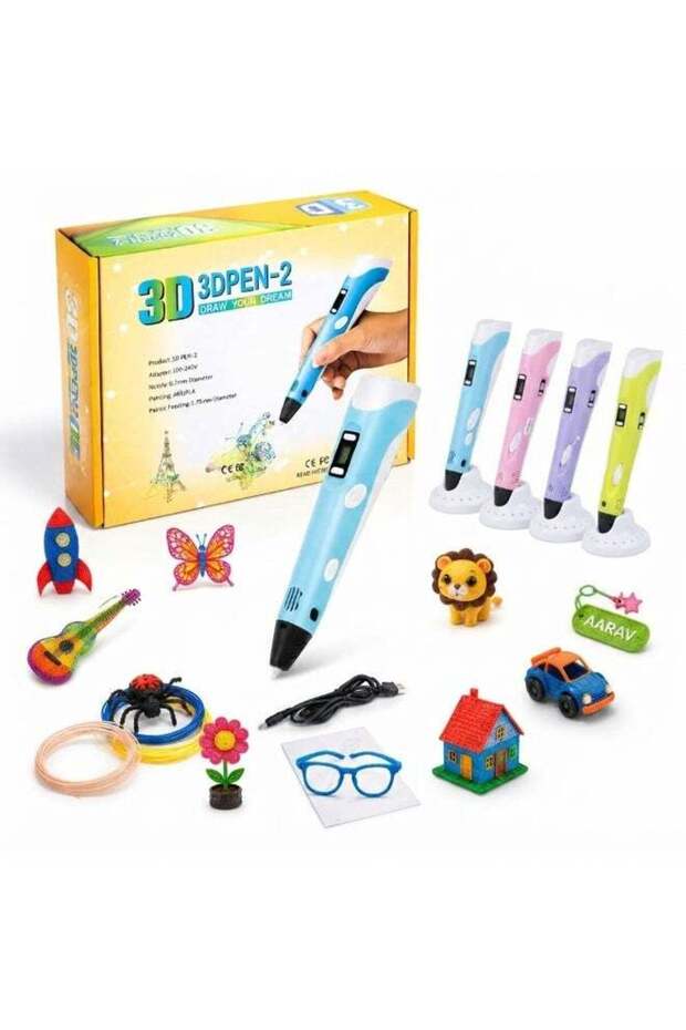 3D Printing Pen with LCD Display | Professional 3D Drawing Pen for Kids & Adults | Adjustable Tempe