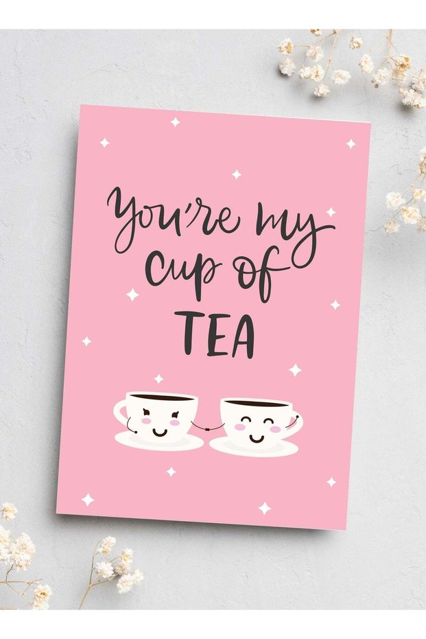 Pink Tea Cups Greeting Card