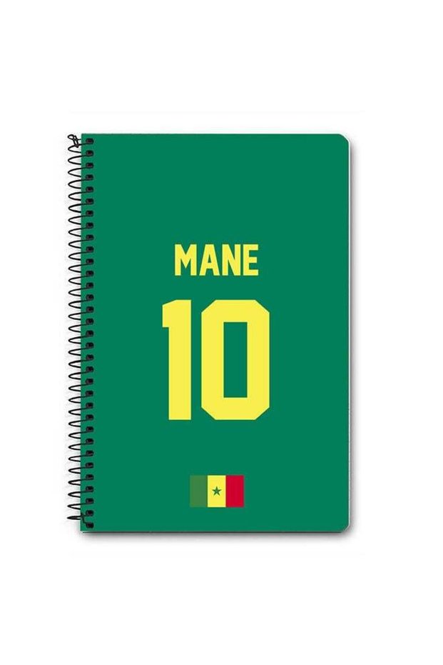 Designer A5 Spiral Notebook Memo Notepad Journal - Football Team - Senegal Player Name - Mane