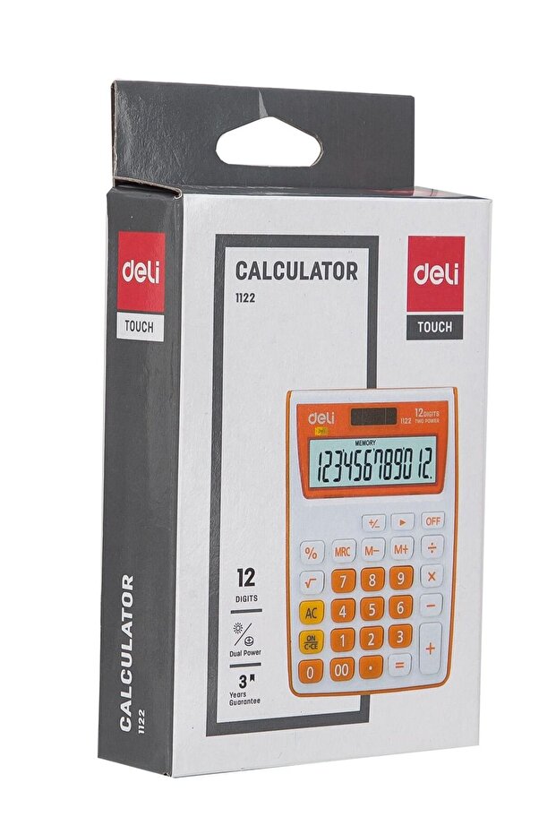 12-Digit Dual Power Calculator Assorted Colours