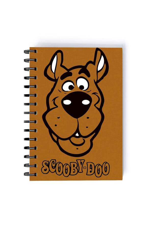 Spiral A5 Notebook Scooby Doo Face Cute Brown Aesthetics
