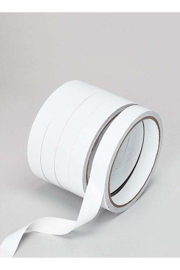 5-Pack 1.2CM*8M Each Roll Strong Double Sided Tape, High Adhesion Cotton Paper Tape for Crafts, Off