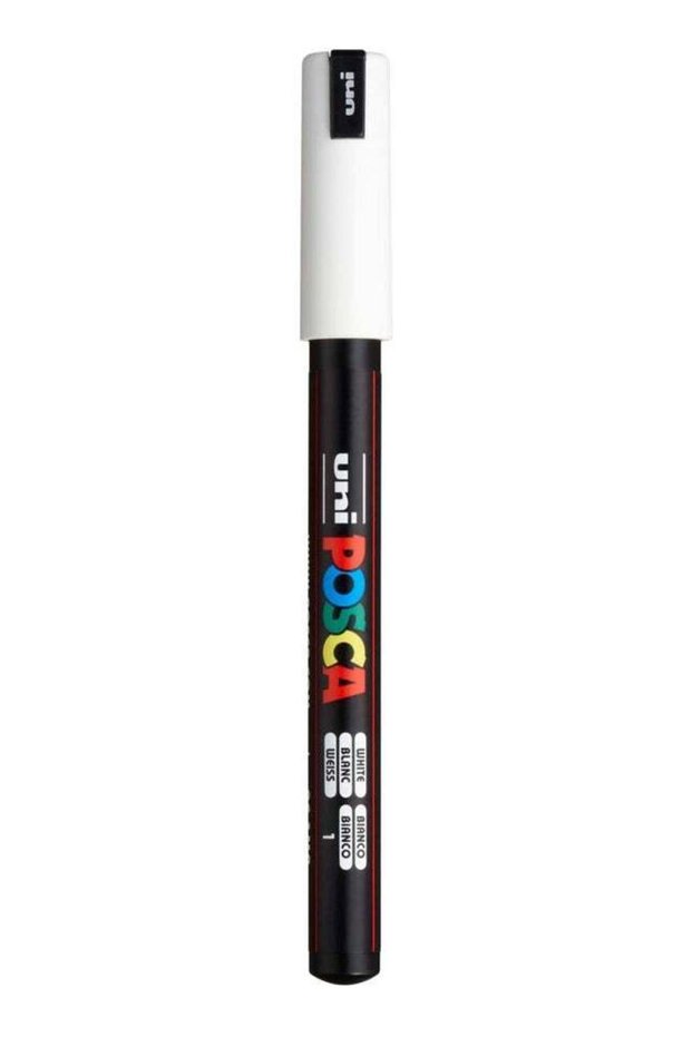 uni® POSCA PC-1MR Water-Based Paint Markers, Extra Fine Tip (0.7mm), White