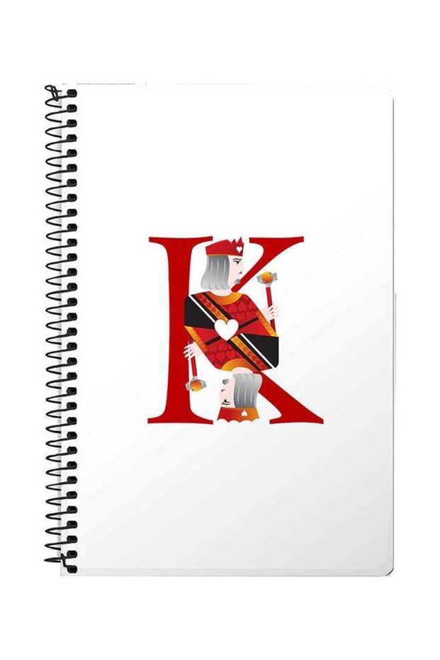 King Of Hearts A5 Spiral Notebook White