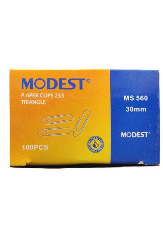 MODEST PAPER CLIP STEEL 233-30MM 100'S MS560