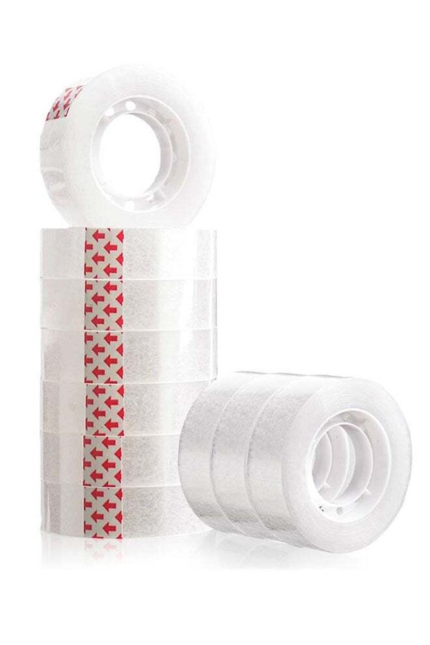 10PCS Transparent Tape, Sticky Tape, Cellotape Roll, Small Sellotape Rolls, Tape Refill for Gift Wr