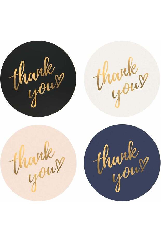 Thank You Stickers Roll | Simple and Sincere | 1.5 inch | Waterproof | 500 Labels for Small Busines