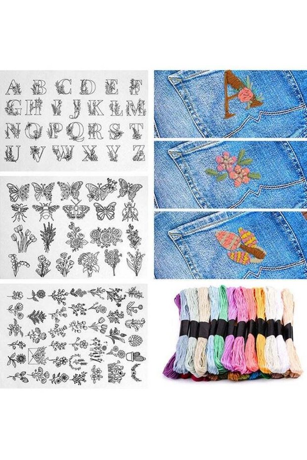 Embroidery Pattern Water Soluble Embroidery Stabilizers, Stick and Stitch Embroidery Paper Wash Awa