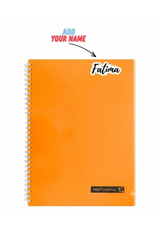 Personalized Add Your Name Setcol B5 Notebook 80 Sheets - Assorted