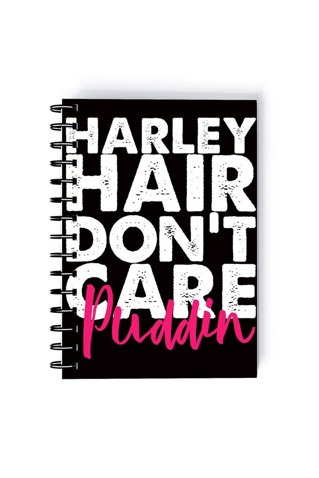 Spiral A5 Notebook Harley Quinn Squad Dr Harleen Quinzel Hair Don't Care Quote