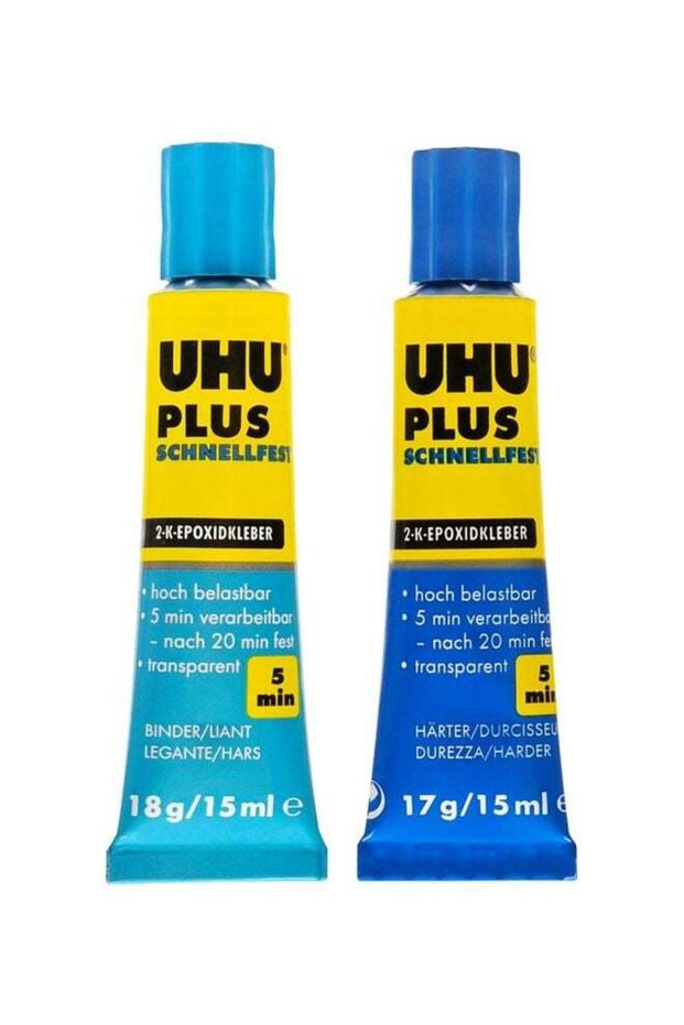 UHU Epoxy Quick Set Glue Tube 2 X 15Ml Clear