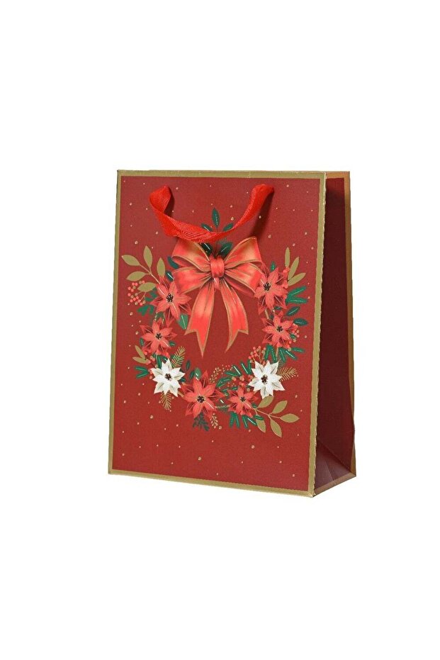 Kaemingk Gift Bag – Paper Foil, Christmas Holiday Packaging, Festive Xmas Present Wrap, Seasonal Ho