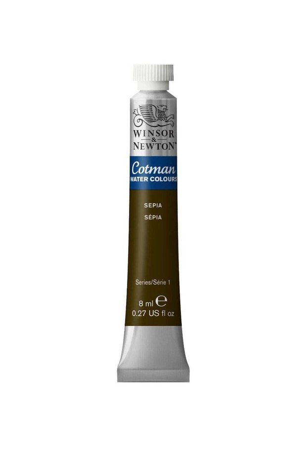 Cotman Watercolour Paint Tube 8ml Content Sepia