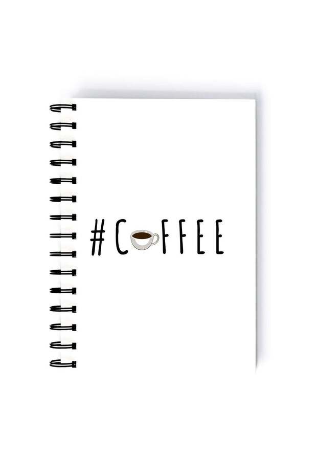 Spiral A5 Notebook Funny Quote Office Life Coffee White Aesthetics