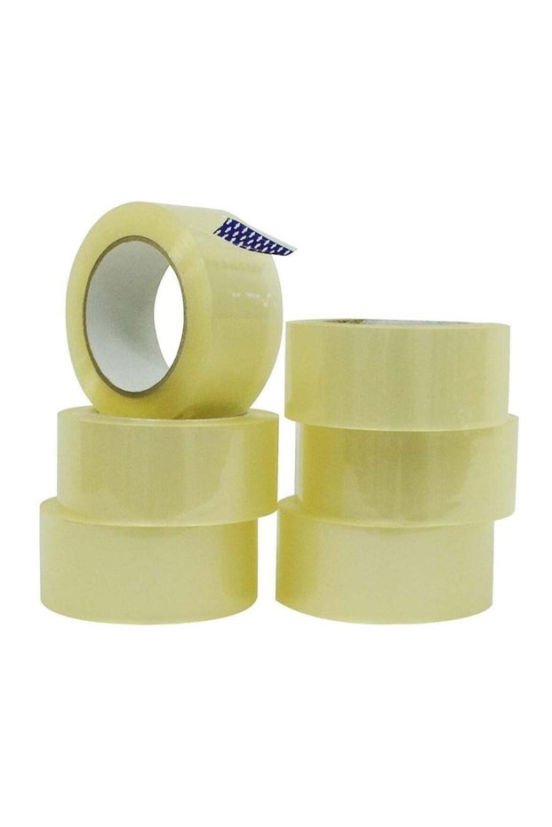 6-Piece Set of Heavy-Duty Exact-Clear Packing Tapes 100 Yards Each Perfect for Sealing Office Suppl