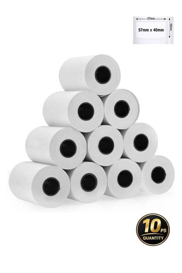 Office maker 57mm × 40mm Thermal Paper Roll – High Quality POS Receipt Paper 10 Pieces