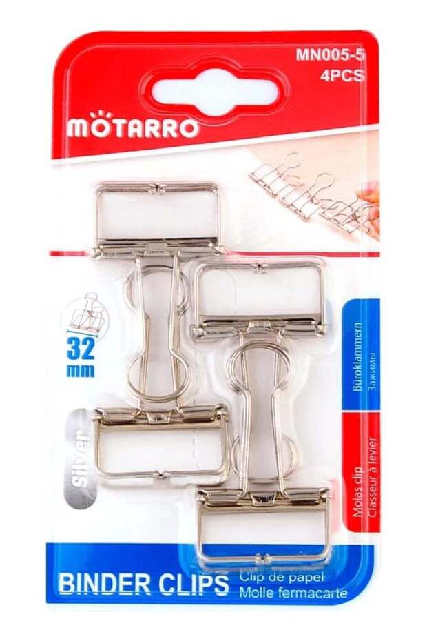 MOTARRO MN005-5 Binder Clips Strong Metal Paper Clips for Office, School & Home Organization
