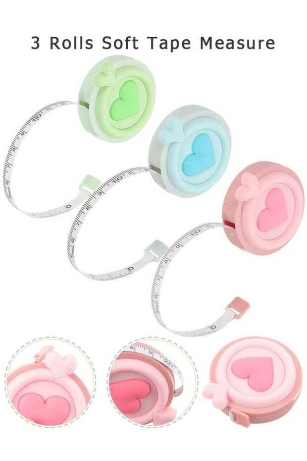 Soft Tape Measure - 3 Pcs 60 Inch / 150 cm Double Side Metric Tape - Mini Tape Measure - for Sewing