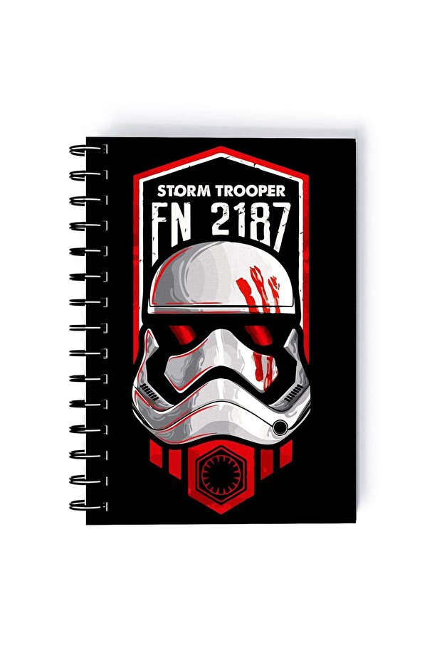 Spiral A5 Notebook Star Wars Storm Trooper Red White Mandalorian