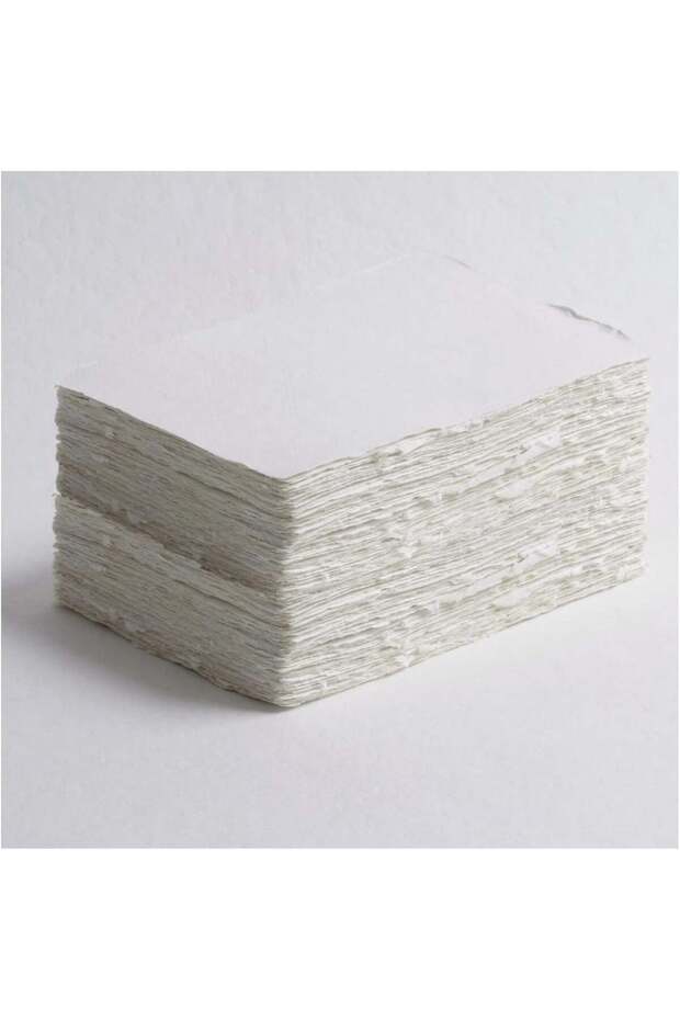 KhpalKar 25 Sheets Cotton Paper A5 Size 300 GSM Handmade Deckle Edge White Color 100% Cotton Papers