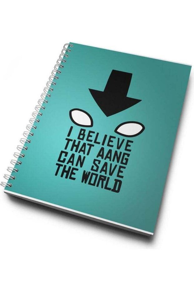 Avatar Aang Minimal Design Spiral Notebook