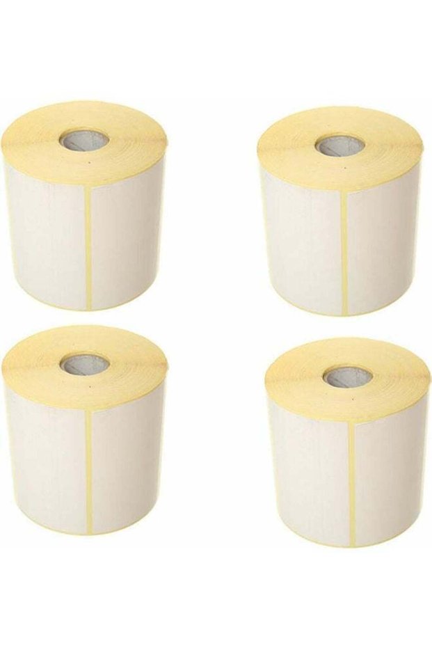 4-Piece Thermal Printing Label Roll Set White