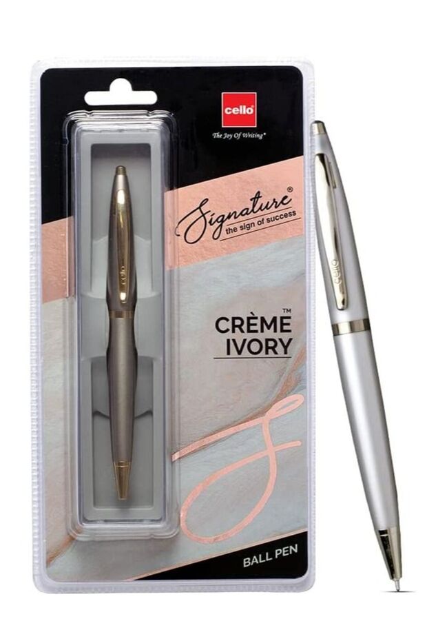 Signature Crème Ivory Ball Pen Blue Ink